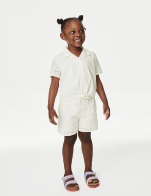 

Girls M&S Collection Pure Cotton Top & Bottom Outfit (2-8 Yrs) - White, White