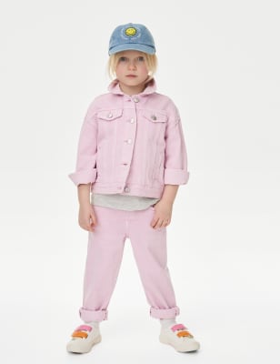 

Girls M&S Collection Denim Mom Jeans (2-8 Yrs) - Pink Sorbet, Pink Sorbet