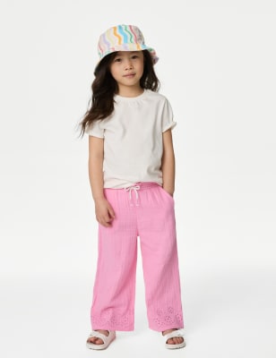 

M&S Collection Hose aus reiner Baumwolle mit geradem Bein (2-8 Jahre) - Pink, Pink
