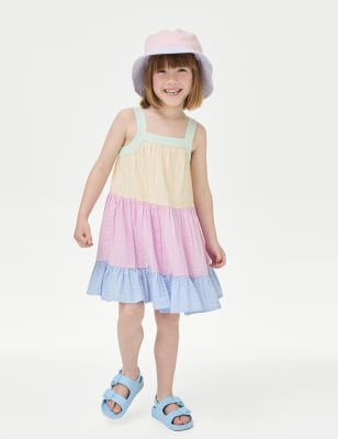 

Girls M&S Collection Pure Cotton Tiered Dress (2-8 Yrs) - Multi, Multi