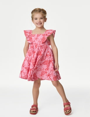 

Girls M&S Collection Pure Cotton Floral Embroidered Dress (2-8 Yrs) - Pink, Pink