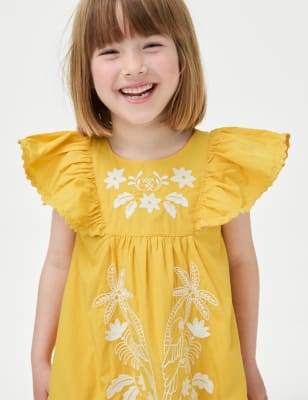 

Girls M&S Collection Pure Cotton Embroidered Dress (2-8 Yrs) - Yellow, Yellow