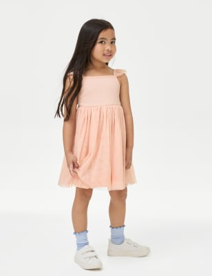 

M&S Collection Tüllkleid aus Baumwollmischgewebe (2-8 J.) - Pink, Pink