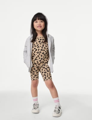 

Girls M&S Collection Cotton Rich Leopard Print Cycling Shorts (2-8 Yrs) - Neutral Brown, Neutral Brown