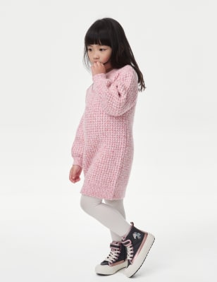 

Girls M&S Collection 2pc Knitted Dress with Tights (2-8 Yrs) - Pink Mix, Pink Mix