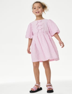 

Girls M&S Collection Pure Cotton Bow Dress (2-8 Yrs), Pink