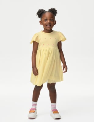 

Girls M&S Collection Cotton Rich Tulle Dress (2-8 Yrs) - Pale Yellow, Pale Yellow