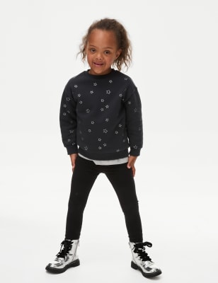 

Girls M&S Collection Cotton Rich Foil Star Sweatshirt (2-8 Yrs) - Carbon, Carbon