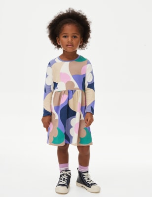 

Girls M&S Collection Pure Cotton Printed Dress (2-8 Yrs) - Navy Mix, Navy Mix