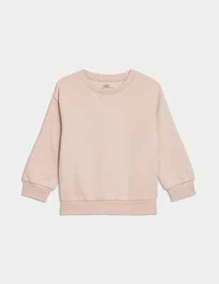 

Girls,Unisex,Boys M&S Collection Cotton Rich Plain Sweatshirt (2-8 Yrs) - Blush, Blush