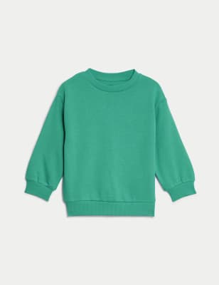 

Girls,Unisex,Boys M&S Collection Cotton Rich Plain Sweatshirt (2-8 Yrs) - Green, Green