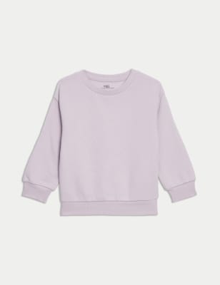

Girls,Unisex,Boys M&S Collection Cotton Rich Plain Sweatshirt (2-8 Yrs) - Light Lavender, Light Lavender