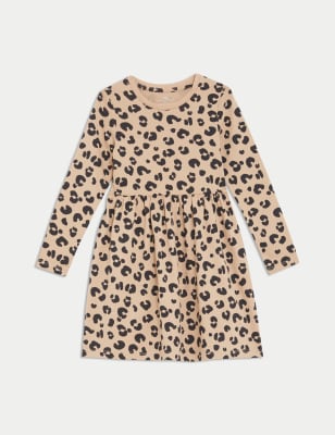 

Girls M&S Collection Cotton Rich Animal Print Dress (2-8 Yrs) - Neutral, Neutral