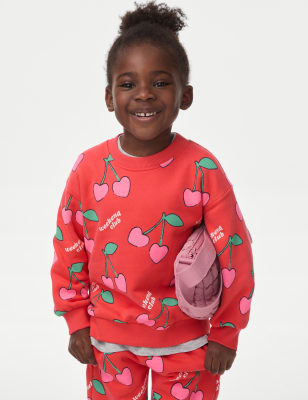 

Girls,Unisex,Boys M&S Collection Cotton Rich Cherries Sweatshirt (2-8 Yrs) - Red Mix, Red Mix