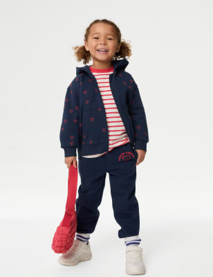 

Girls,Unisex,Boys M&S Collection Cotton Rich Print Joggers (2-8 Yrs) - Navy, Navy