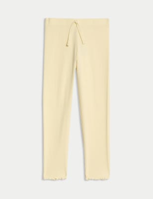 

M&S Collection Leggings mit hohem Baumwollanteil und Rippenmuster (2-8 J.) - Yellow, Yellow