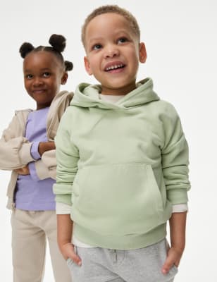 

Girls,Unisex,Boys M&S Collection Cotton Rich Plain Hoodie (2-8 Yrs) - Pistachio, Pistachio