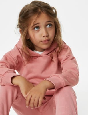 

Girls,Unisex,Boys M&S Collection Cotton Rich Plain Hoodie (2-8 Yrs) - Rose Pink, Rose Pink