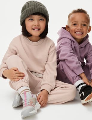 

Girls,Unisex,Boys M&S Collection Cotton Rich Joggers (2-8 Yrs) - Blush, Blush