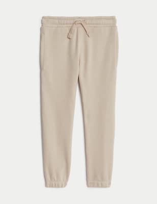 

Girls,Unisex,Boys M&S Collection Cotton Rich Joggers (2-8 Yrs) - Oatmeal, Oatmeal