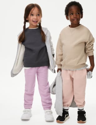 

Girls,Unisex,Boys M&S Collection Cotton Rich Joggers (2-8 Yrs) - Soft Magenta, Soft Magenta