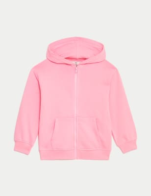 

M&S Collection Einfarbiger Hoodie mit hohem Baumwollanteil (2-8 J.) - Bright Pink, Bright Pink