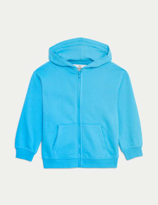 

M&S Collection Sudadera con capucha lisa de algodón (2-8 años) - Turquoise, Turquoise
