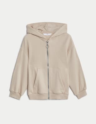 

Girls,Unisex,Boys M&S Collection Cotton Rich Plain Hoodie (2-8 Yrs) - Oatmeal, Oatmeal