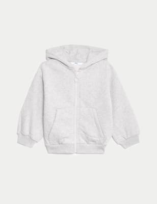 

Girls,Unisex,Boys M&S Collection Cotton Rich Plain Hoodie (2-8 Yrs) - Grey, Grey