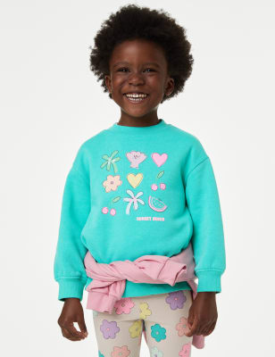 

M&S Collection Sudadera de algodón con estampado (2-8 años) - Green, Green
