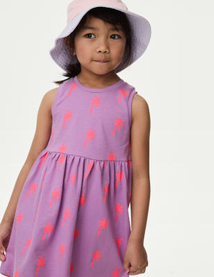 

Girls M&S Collection Pure Cotton Print Dress (2-8 Yrs) - Purple, Purple