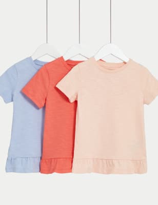 

Girls M&S Collection 3pk Pure Cotton T-Shirts (2-8 Yrs) - Multi, Multi