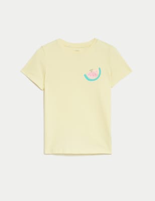 

Girls M&S Collection Pure Cotton Printed Slogan T Shirt (2-8 Yrs) - Pale Yellow, Pale Yellow