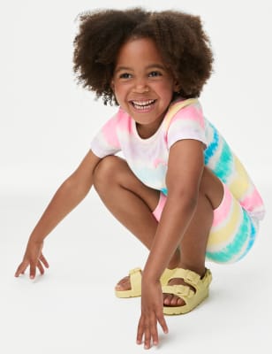 

M&S Collection Camiseta 100% algodón con diseño de arco iris (2-8 años) - White Mix, White Mix