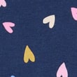 Pure Cotton Heart Dress (2-8 Yrs), NAVY, swatch