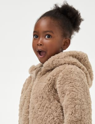 

Girls M&S Collection Faux Fur Hooded Jacket (2-8 Yrs) - Neutral, Neutral