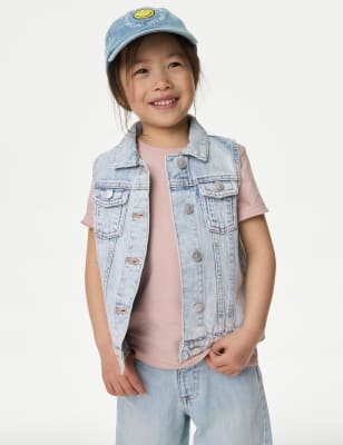 

Girls M&S Collection Denim Gilet Vest (2-8 Yrs), Denim