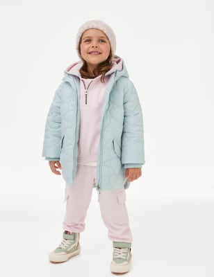 

Girls M&S Collection Hooded Heart Quilt Padded Coat (2-8 Yrs) - Mint, Mint