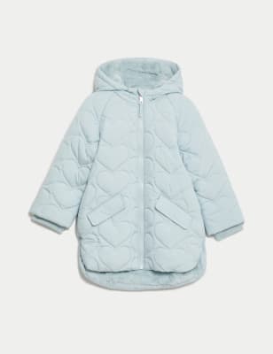 

Girls M&S Collection Hooded Heart Quilt Padded Coat (2-8 Yrs) - Mint, Mint