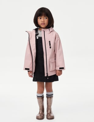 

Girls M&S Collection Waterproof Hooded Coat (2-8 Yrs) - Pink, Pink