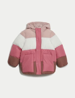 

Girls M&S Collection Colour Block Padded Coat (2-8 Yrs) - Pink Mix, Pink Mix