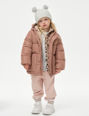 

Girls M&S Collection Bear Ears Padded Coat (2-8 Yrs) - Brown, Brown