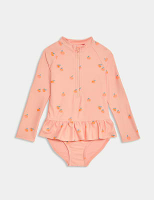 

Girls M&S Collection Orange 3/4 Sleeve Swimsuit (2-8 Yrs) - Orange Mix, Orange Mix