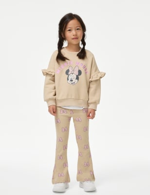 

M&S Collection Outfit aus Oberteil und Hose mit hohem Baumwollanteil und Minnie Mouse™-Motiv (2-8 J.) - Calico, Calico