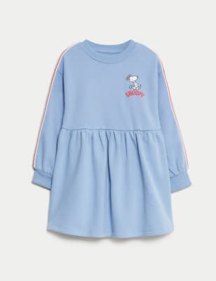 

Girls M&S Collection Cotton Rich Snoopy™ Dress (1-8 Yrs) - Blue, Blue