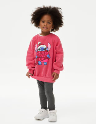 

Girls M&S Collection Cotton Rich Lilo & Stitch™ Top & Bottom Outfit (2-8 Yrs) - Red Mix, Red Mix
