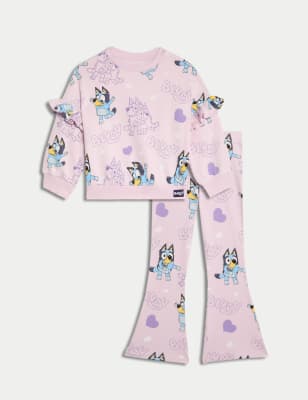 

Girls M&S Collection 2pc Cotton Rich Bluey™ Top & Bottom Outfit (2-8 Yrs) - Lilac Mix, Lilac Mix