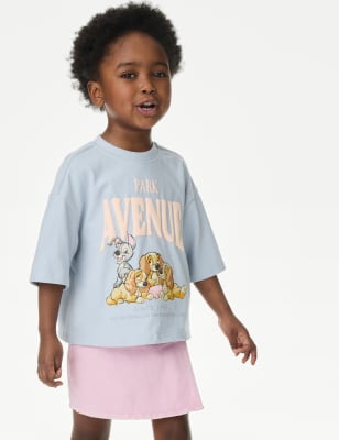 

Girls M&S Collection Pure Cotton Lady and the Tramp™ T-Shirt (1-8 Yrs), Blue