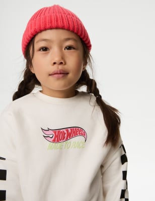 

Girls M&S Collection Cotton Rich Hot Wheels™ Sweatshirt (2-16 Yrs) - Ecru Mix, Ecru Mix