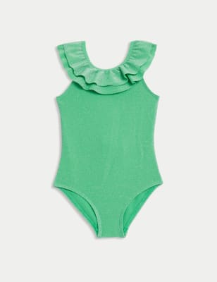 

Girls M&S Collection Frill Sparkle Swimsuit (2-8 Yrs) - Green, Green